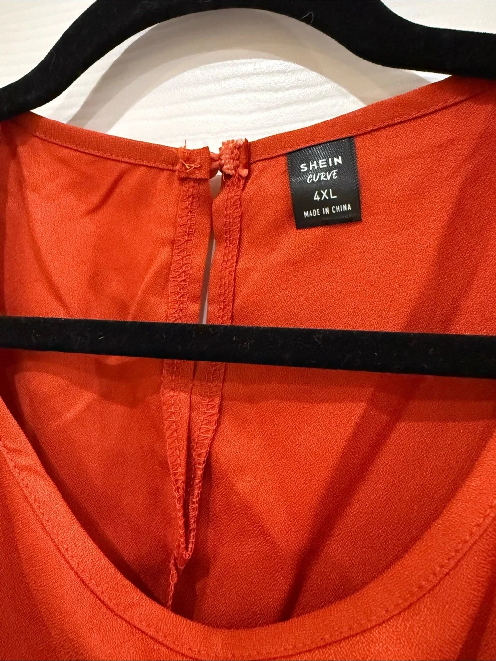 Burnt Orange Short Sleeve Blouse